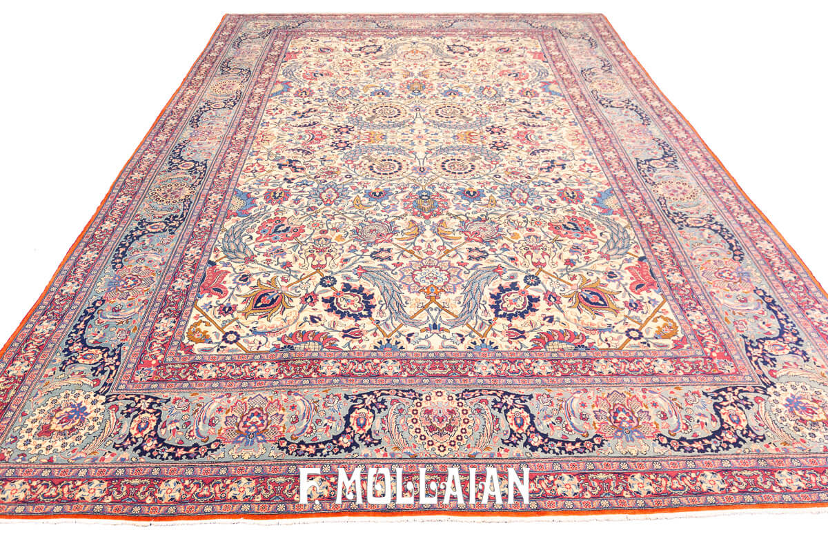 Antique Tehran Rug Beige Field n°:585188